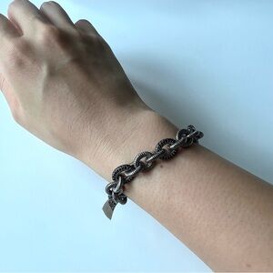 NEW Judith Ripka Silver Chunky Chain Bracelet